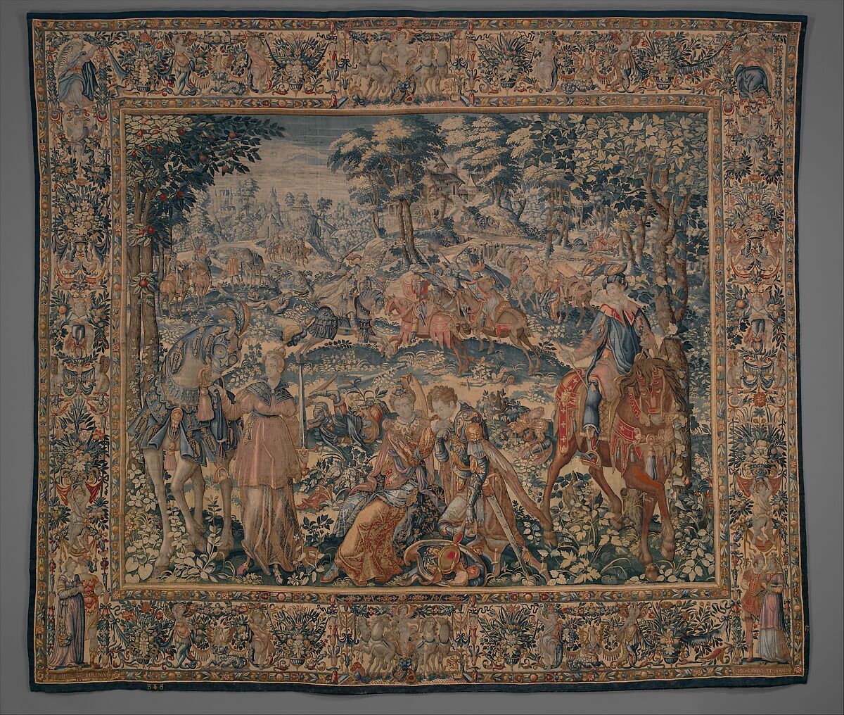 The Liberation of Oriane from a set of Amadis of Gaul, Designed by Karel van Mander I (Netherlandish, Meulebeke 1548–1606 Amsterdam), Wool and silk (8-9 warps per cm), Dutch, Delft 