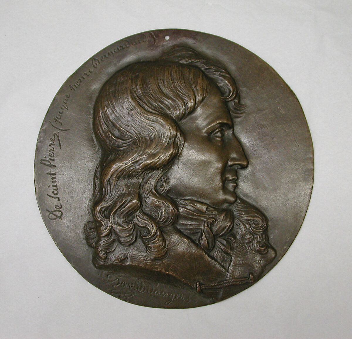 Henri Bernardin de Saint-Pierre (1737–1814), writer, Pierre Jean David d&#39;Angers (French, Angers 1788–1856 Paris), Bronze, French 