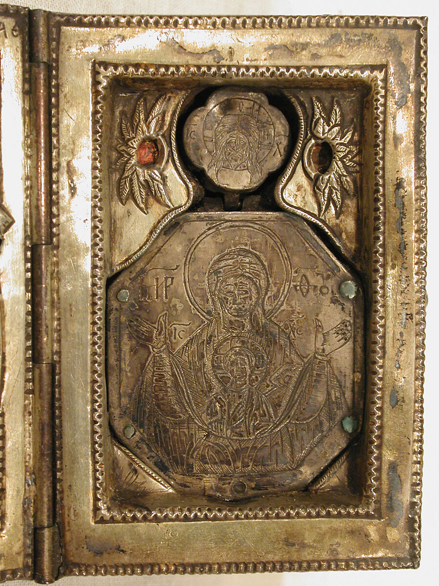 Diptych, Master BP, Silver frame (oklad), partially gilded, Ukranian