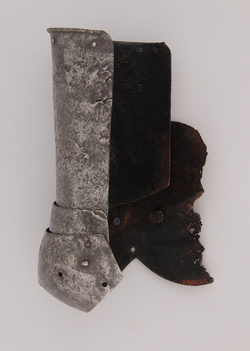 Upper Arm Defense (Rerebrace) and Elbow Defense (Couter), Steel, Italian