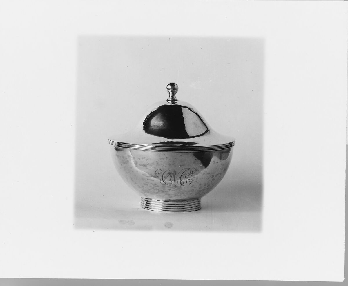 Sugar Bowl, Ebenezer Moulton (1768–1824), Silver, American 