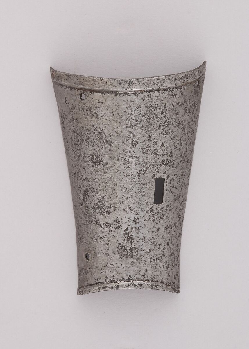 Inner Plate of a Forearm Defense (Vambrace), Steel, Italian 