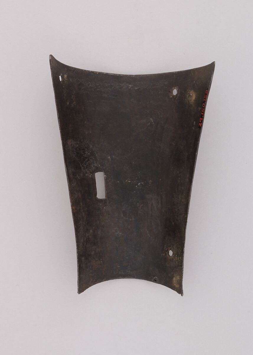 Inner Plate of a Forearm Defense (Vambrace), Steel, Italian