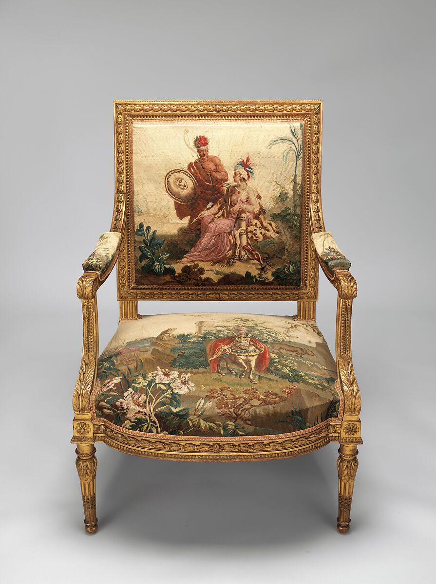 Tapestry upholstery by Beauvais  Armchair  French, Beauvais 