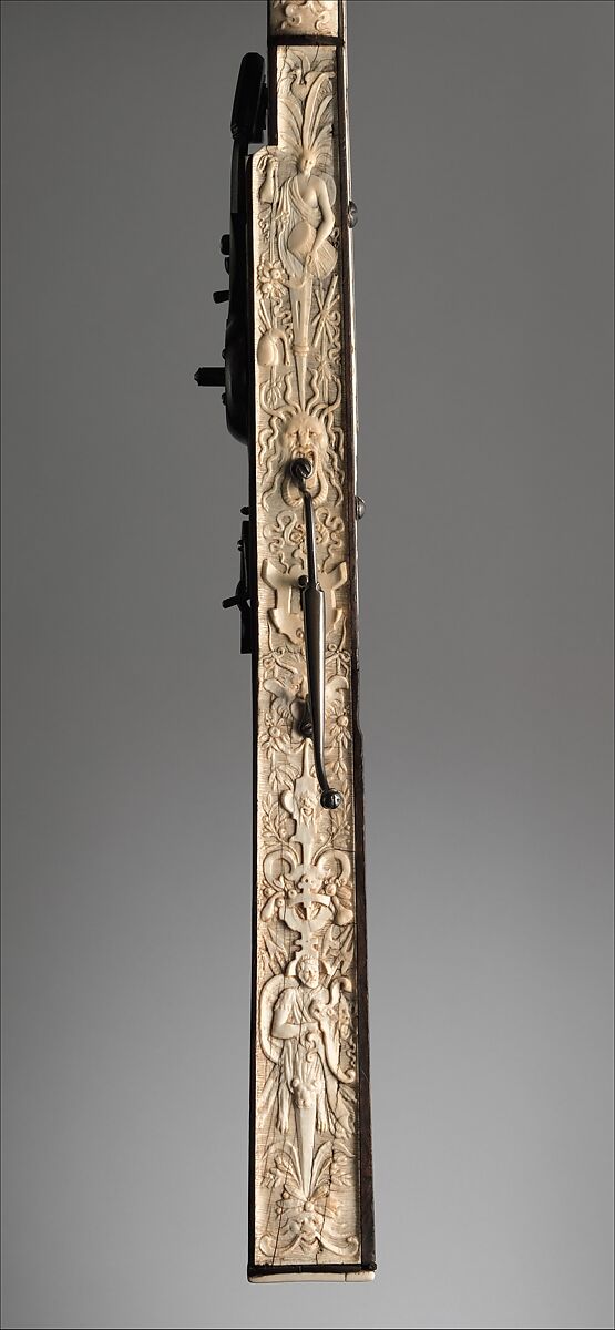 Wheellock Gun of Philippe de Croy, Prince of Chimay (1526–1595), Steel, gold, silver, wood, ivory, Flemish, possibly Antwerp