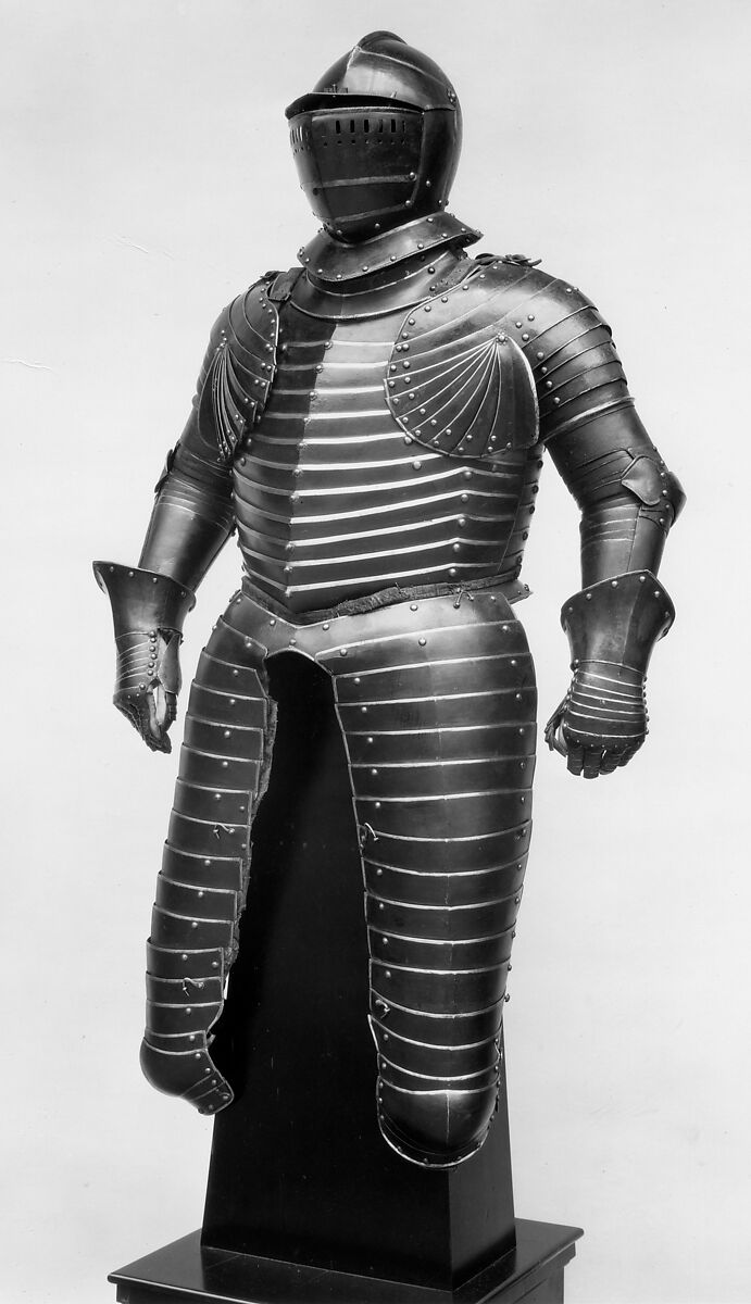 Three-Quarter Armor, Steel, velvet, leather, German 