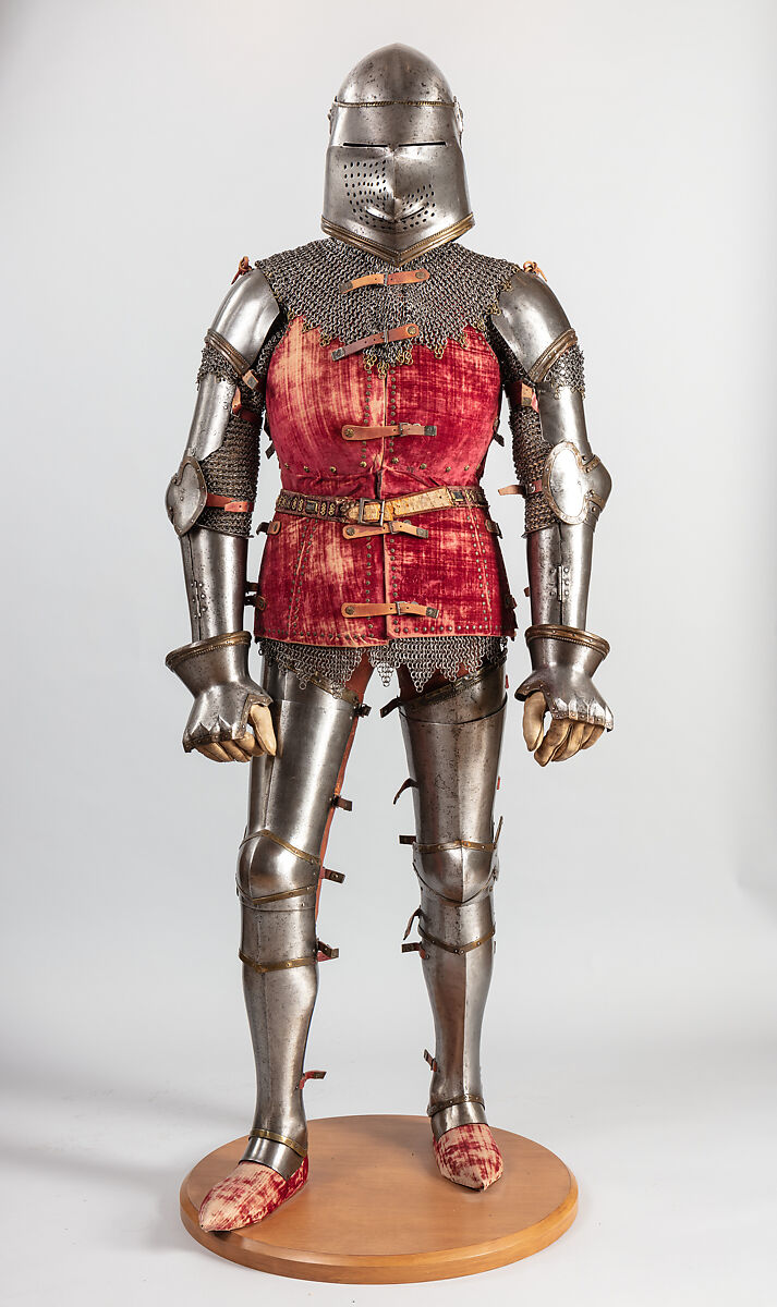 Armor, Steel, copper alloy, textile, leather, Italian 