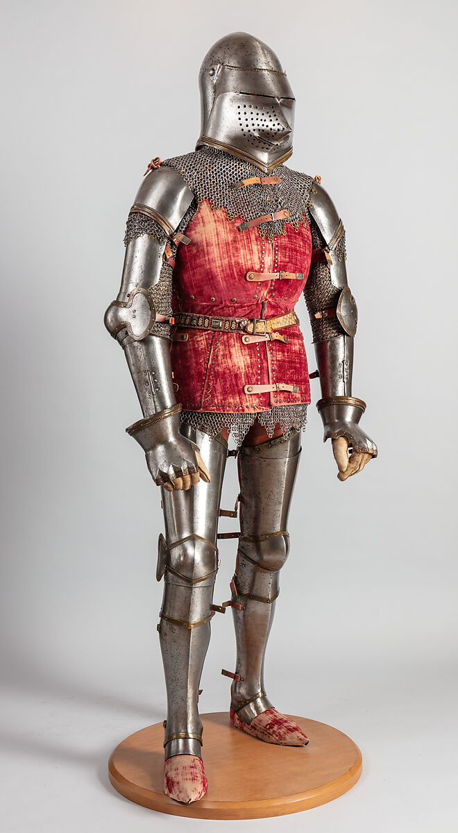 Armor, Steel, copper alloy, textile, leather, Italian
