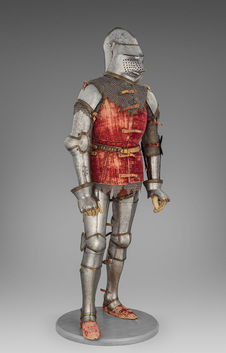 Armor, Steel, copper alloy, textile, leather, Italian