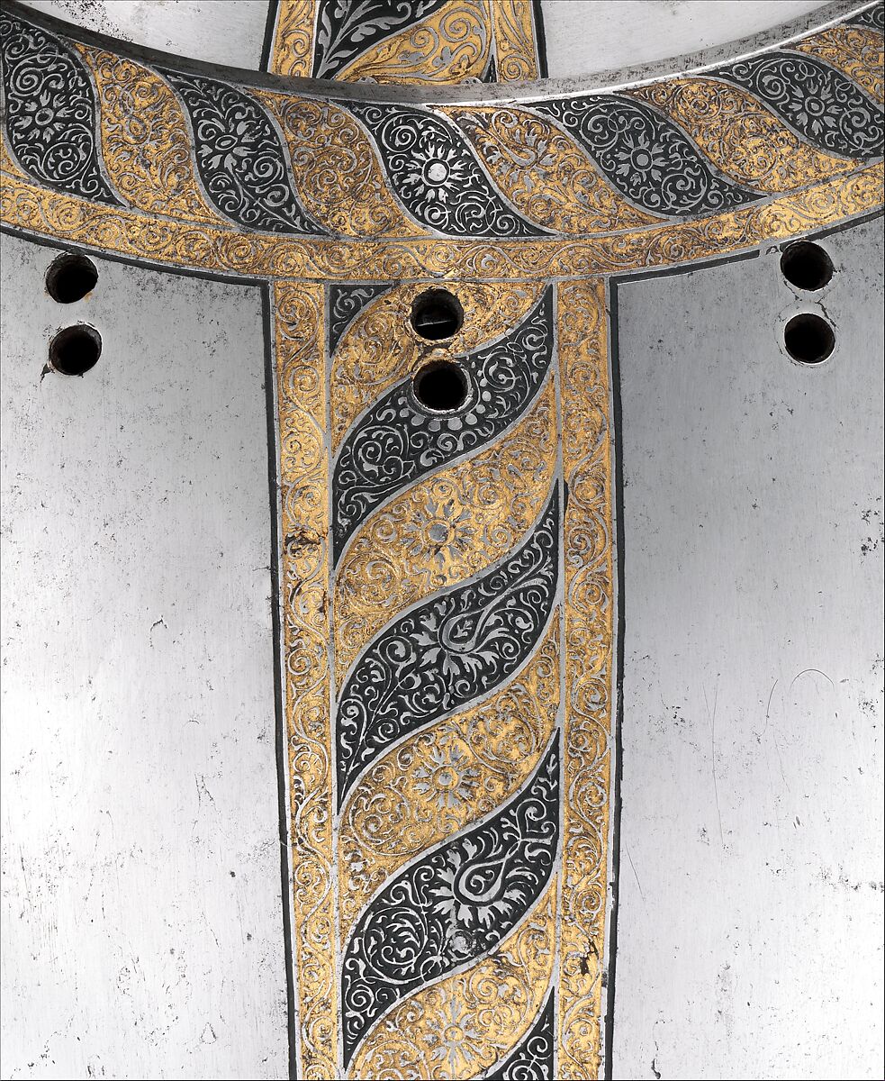 Field and Tournament Armor 
of Johann Wilhelm (1530–1573), 
Duke of Saxe-Weimar, Attributed to Anton Peffenhauser (German, Augsburg, 1525–1603), Steel, gold, brass, textile, leather, German, Augsburg