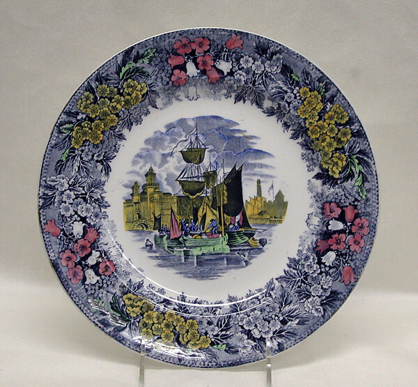 Plate, Wedgwood and Co., Lead-glazed earthenware, British, Staffordshire 