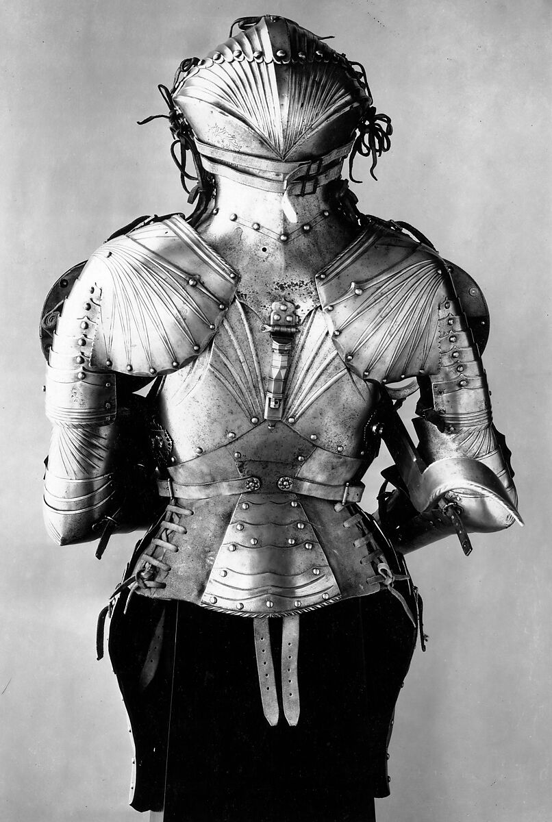 Pair of Tournament Pauldrons (Shoulder Defenses), Marked by Lorenz Helmschmid (German, Augsburg, ca. 1445–1516), Steel, copper alloy, German, Augsburg