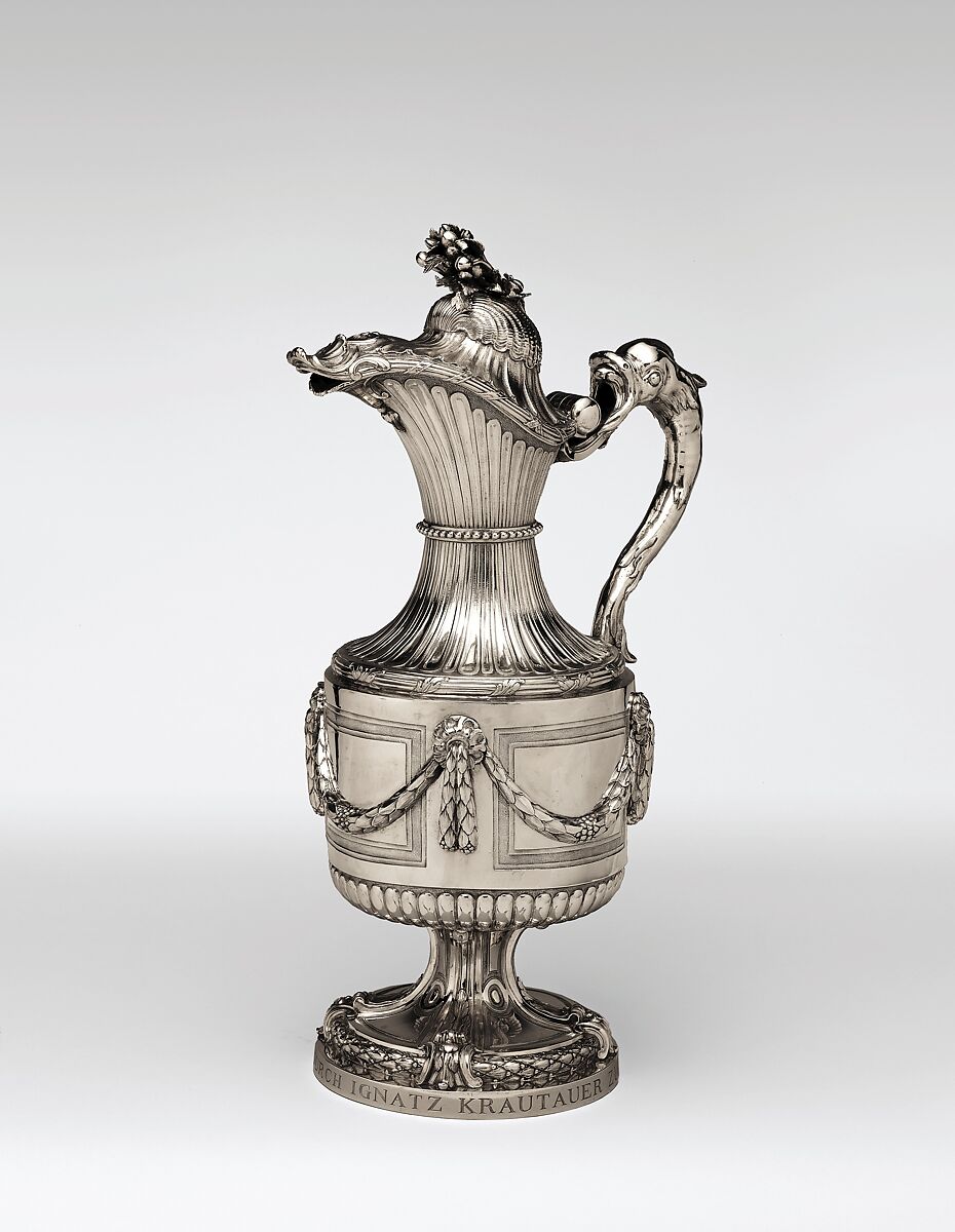 Ewer, Ignatz Krautauer (master in 1771, died 1787), Silver, Austrian, Vienna