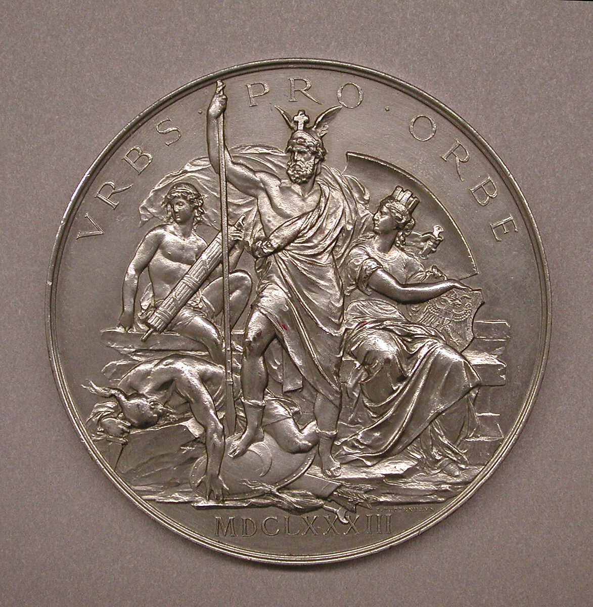 Bicentennial of the Siege of Vienna, Anton Scharff (Austrian, Vienna 1845–1903 Brunn am Gebirge) and Josef Tantenhayn, Silvered bronze, Austrian, Vienna
