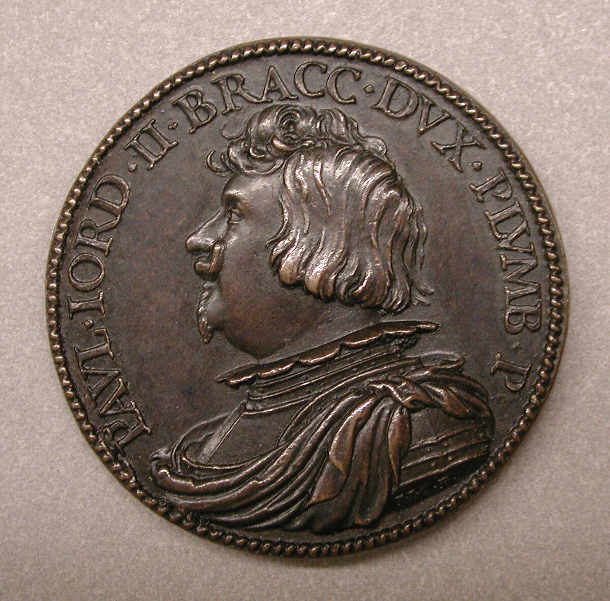 Paolo Giordano II Orsini (1591–1656), Medalist: Johann Jakob Kornmann (called Cormano) (born Augsburg 1620, active Rome, died after 1672), Bronze, Italian 