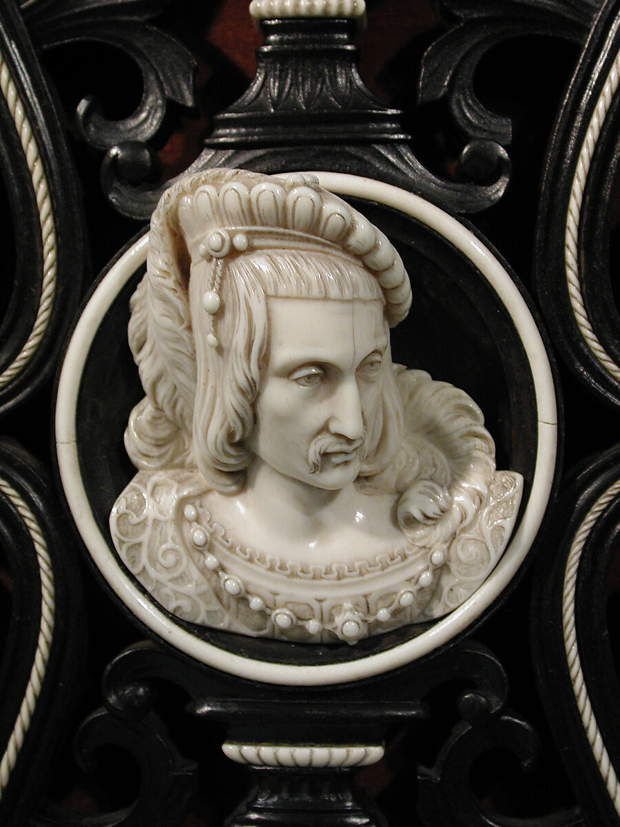 Bookstand, Design attributed to Charles-Auguste Questel (1807–1888), Ebony, ebony veneer, ebonized maple, oak, maple, rosewood, snakewood, ivory, mother-of-pearl; brass hardware and mounts; lined with silk velvet not original to the piece, French, Paris