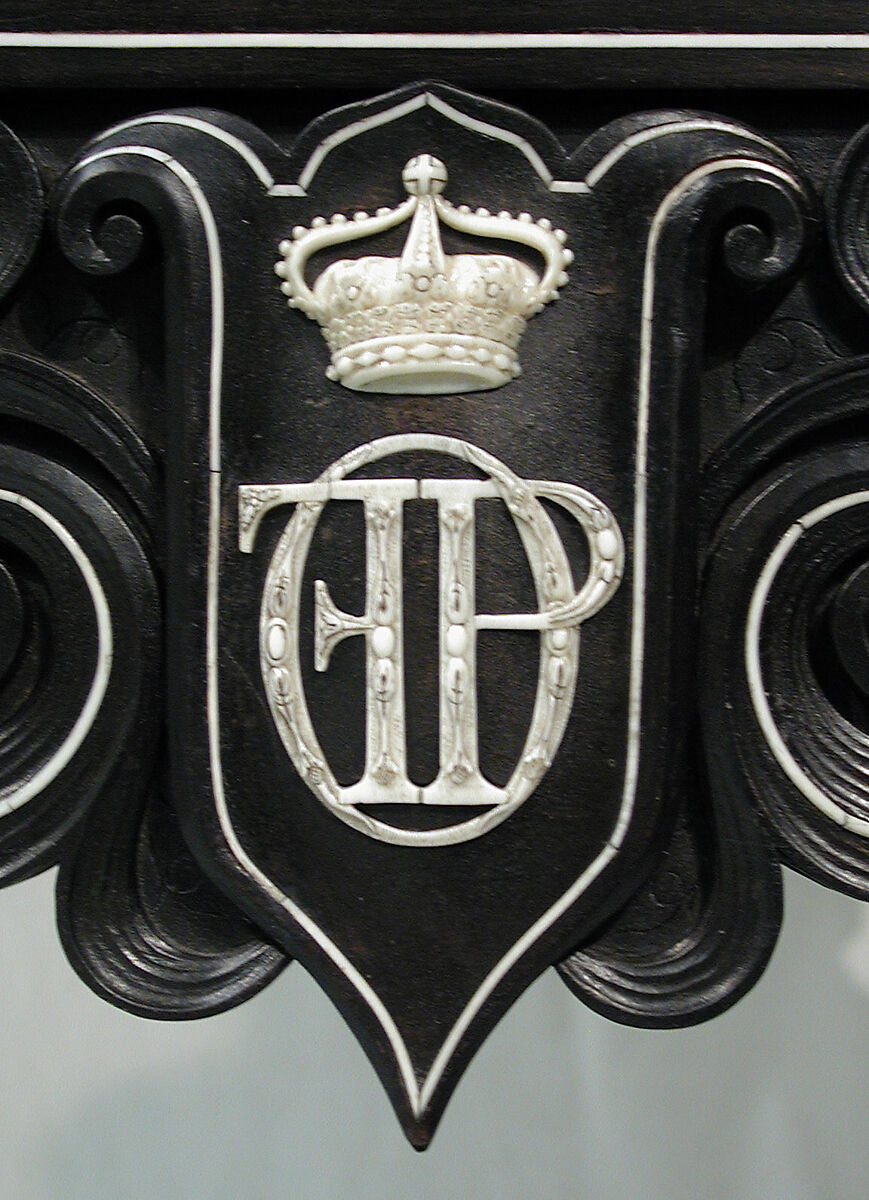 Bookstand, Design attributed to Charles-Auguste Questel (1807–1888), Ebony, ebony veneer, ebonized maple, oak, maple, rosewood, snakewood, ivory, mother-of-pearl; brass hardware and mounts; lined with silk velvet not original to the piece, French, Paris