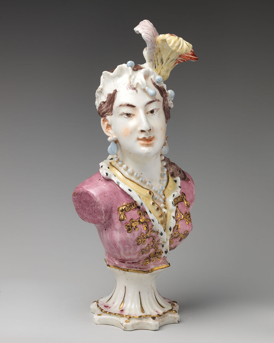 A Mongolian lady, Bow Porcelain Factory (British, 1747–1776), Soft-paste porcelain, British, Bow, London 