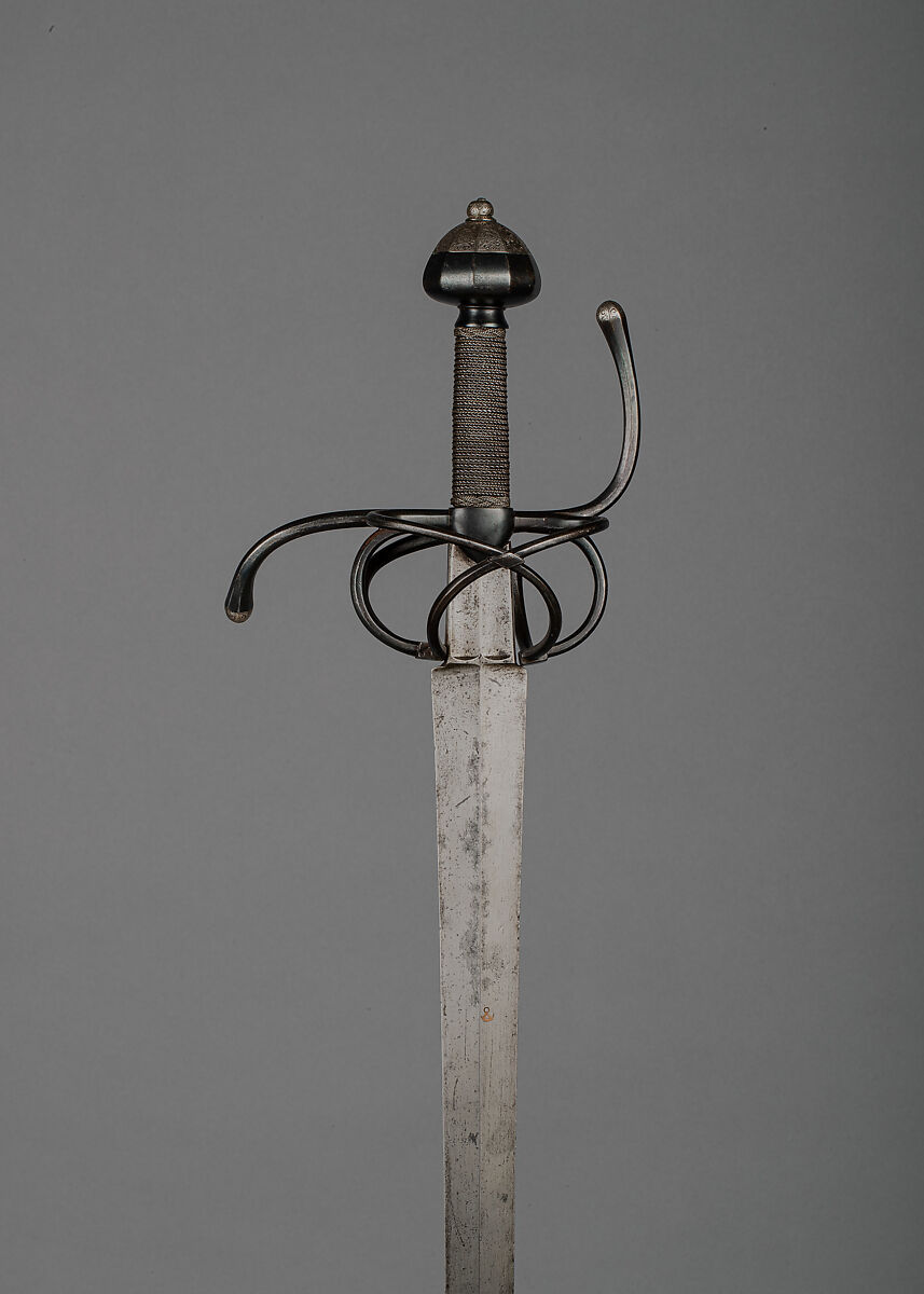 Rapier, Peter Wirsberg (German, Solingen, recorded 1609–28), Steel, silver, wood, German, Saxony
