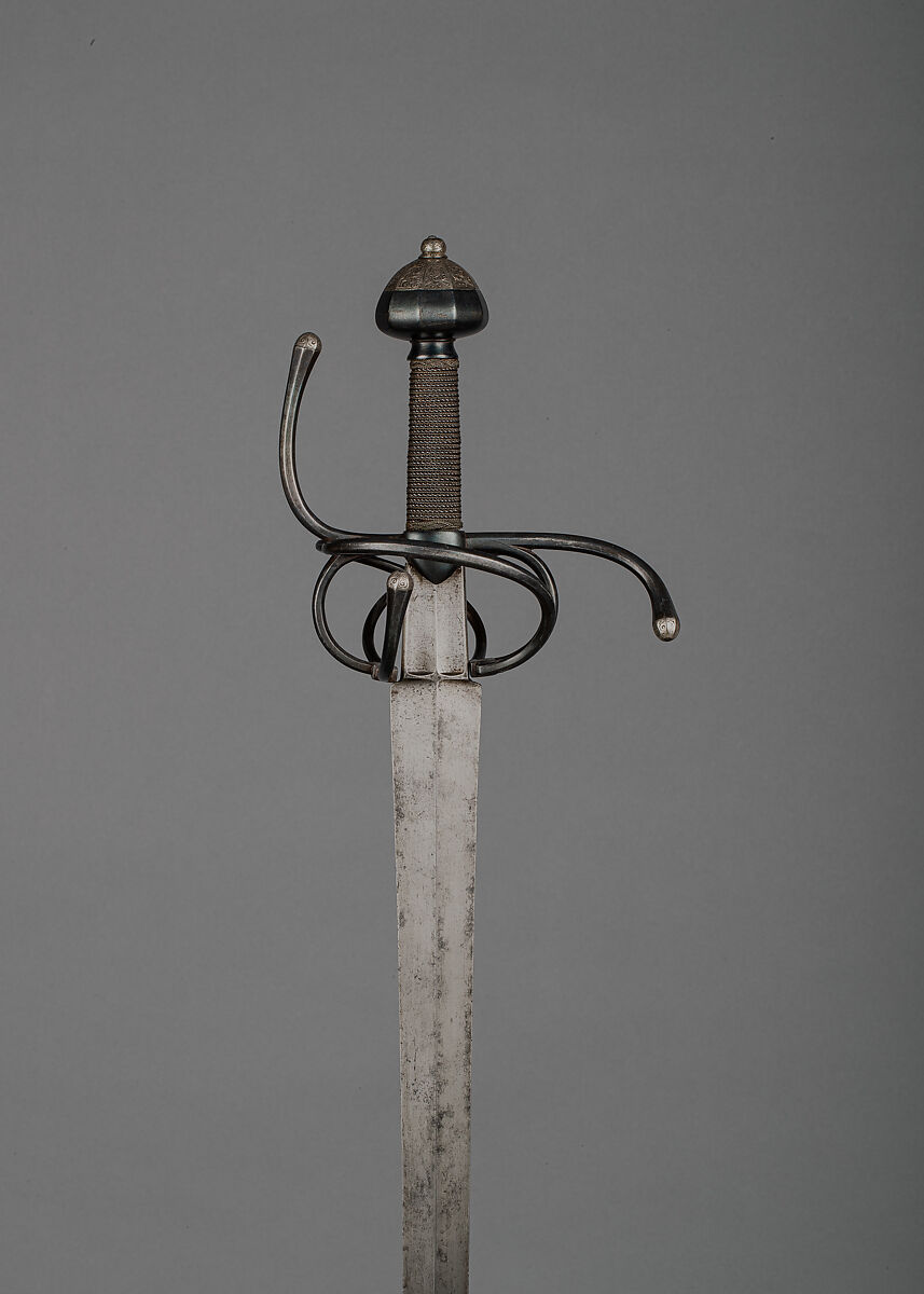 Rapier, Peter Wirsberg (German, Solingen, recorded 1609–28), Steel, silver, wood, German, Saxony 