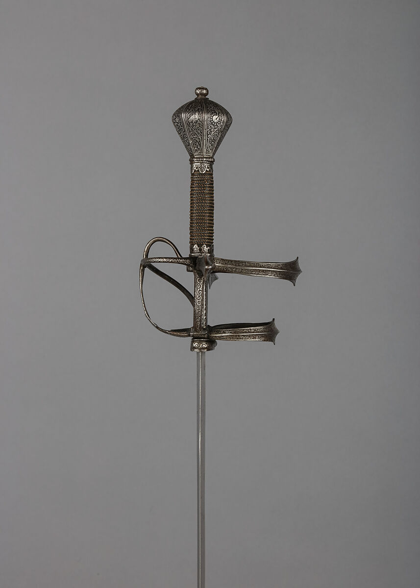 Rapier, Steel, copper wire, wood, German, Saxony