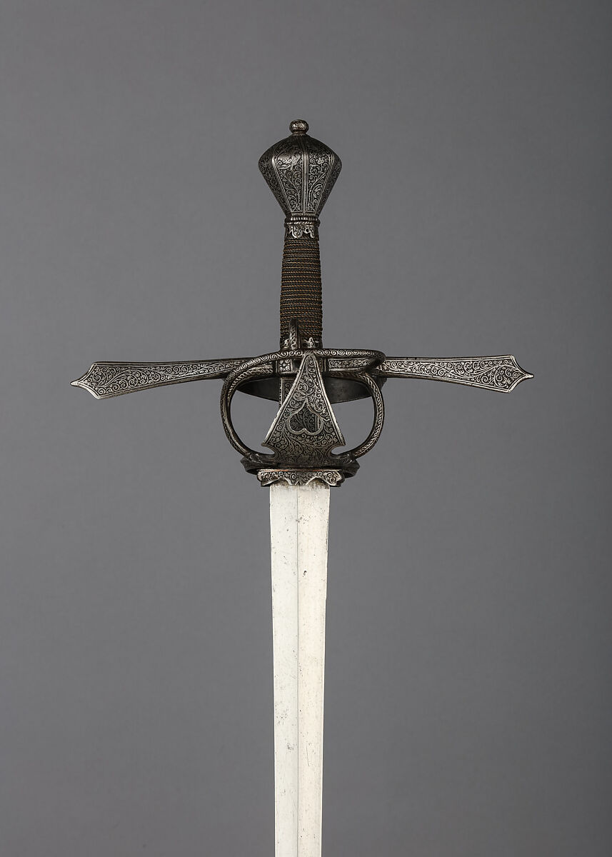 Rapier, Steel, copper wire, wood, German, Saxony