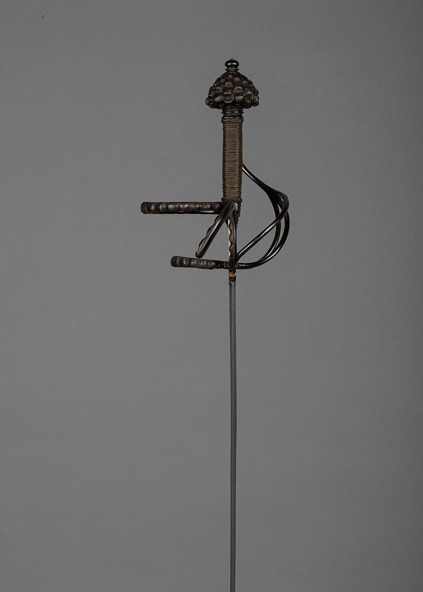 Rapier, Possibly Johannes Moum (German, Solingen, active ca. 1600–ca. 1650), Steel, silver, wood, German, Saxony