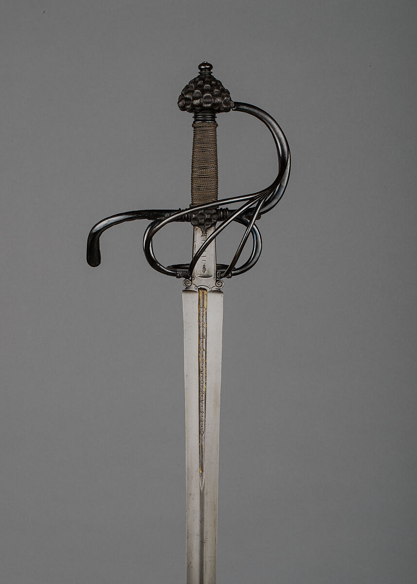 Rapier, Possibly Johannes Moum (German, Solingen, active ca. 1600–ca. 1650), Steel, silver, wood, German, Saxony