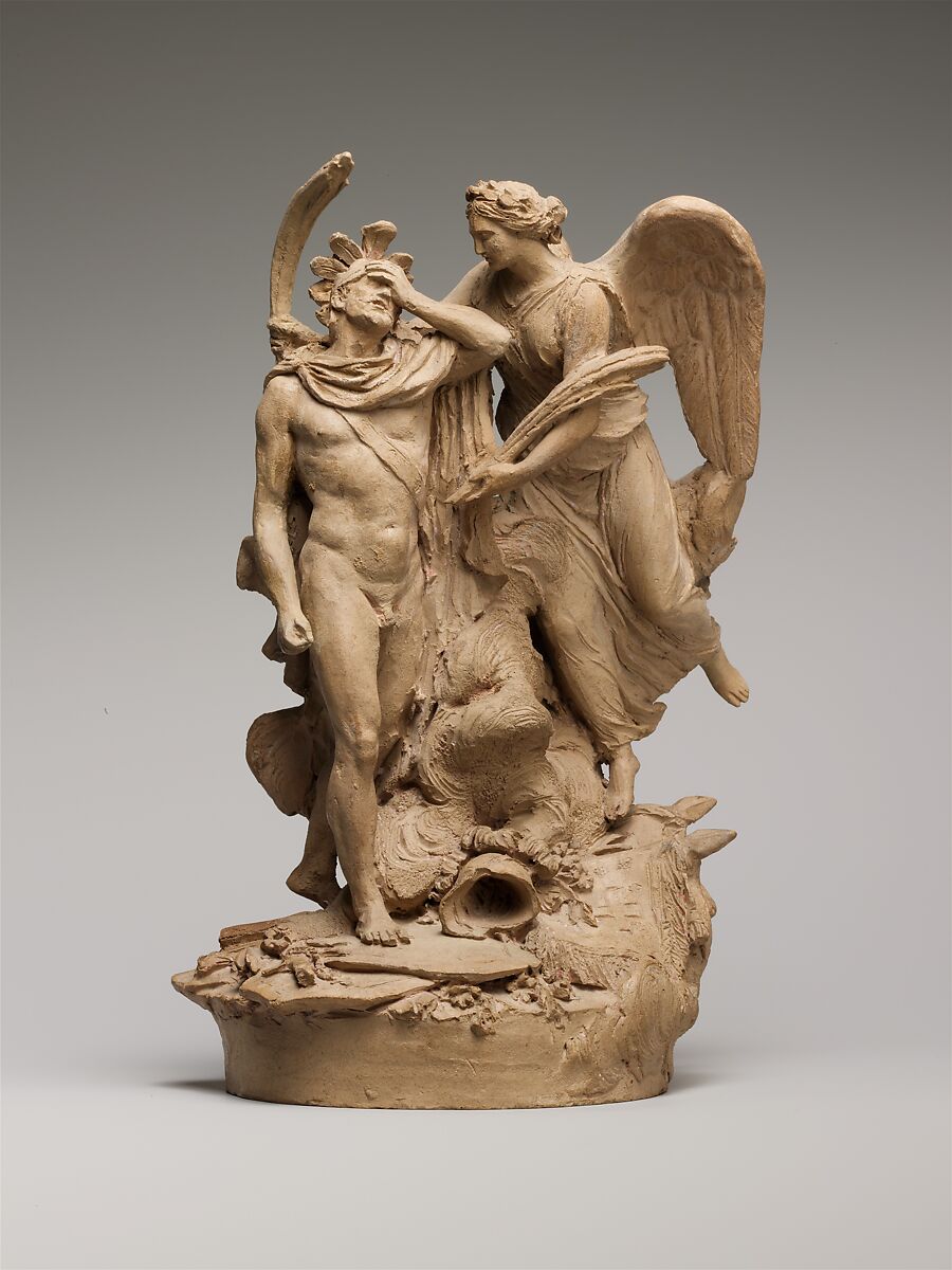 Allegorical Victory of the Grand Condé, Robert Guillaume Dardel (French, 1749–1821), Terracotta, French 