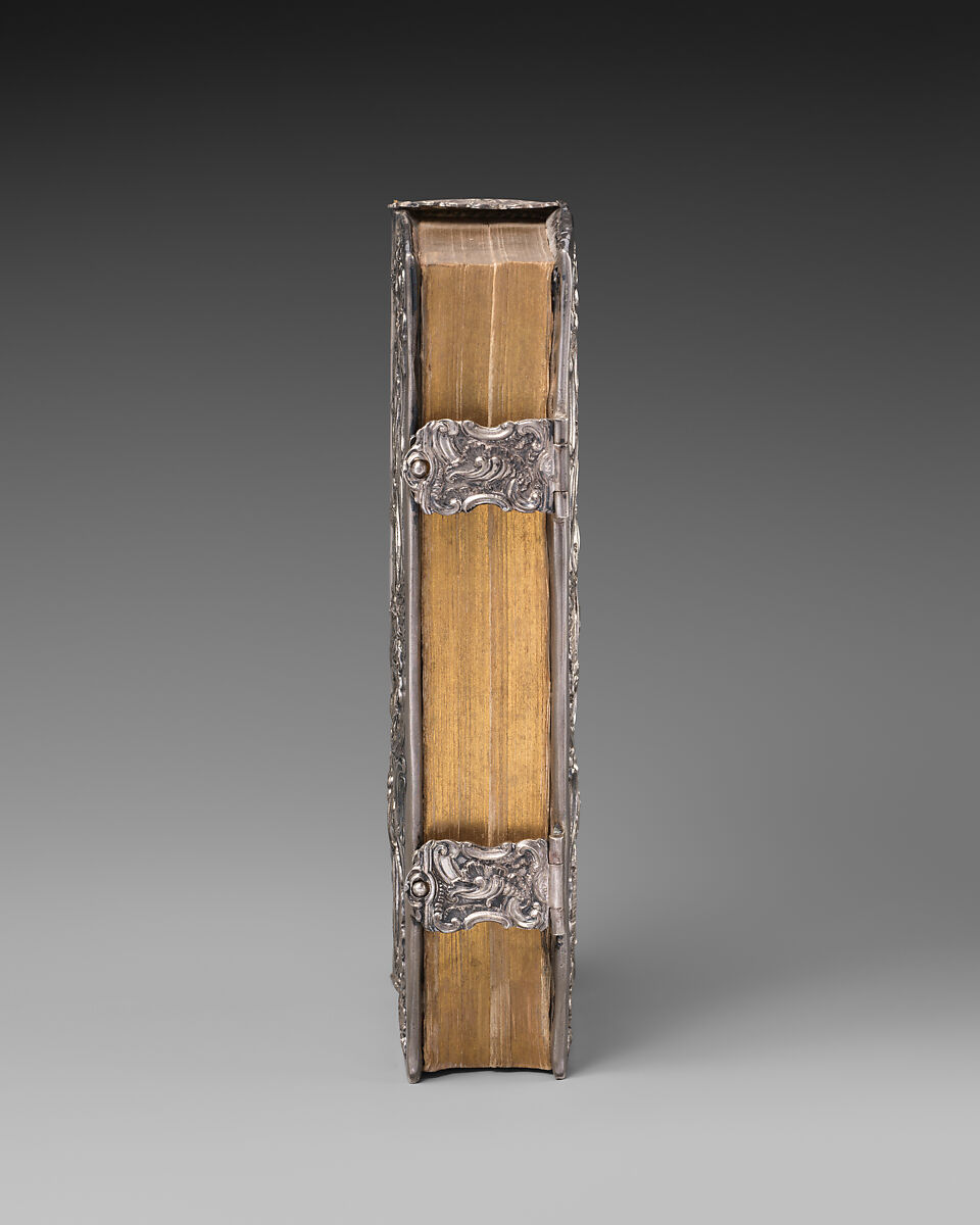 Book cover, Johann Jakob Bruglocher II (German, active 1710–52), Silver, remains of gilding, German, Augsburg