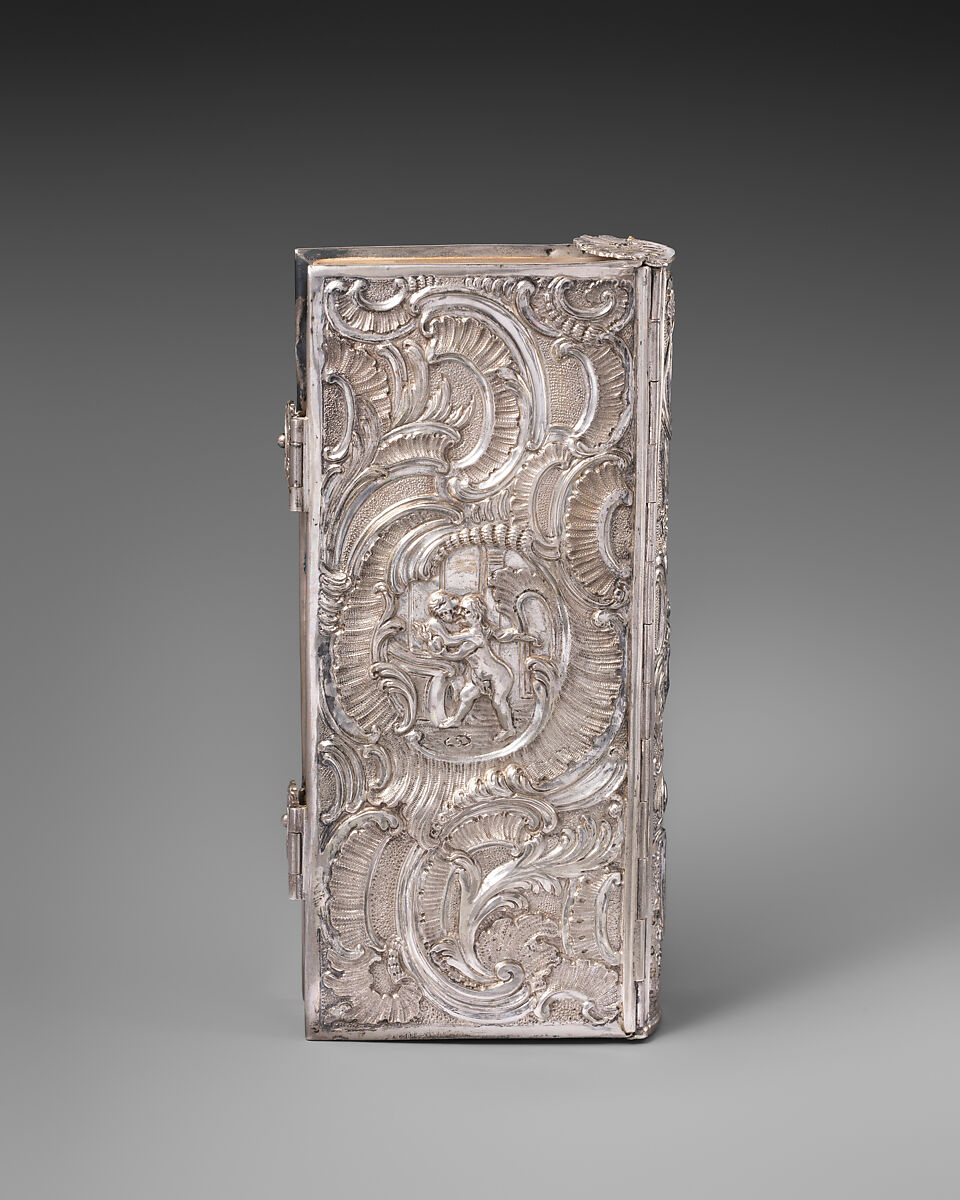 Book cover, Johann Jakob Bruglocher II (German, active 1710–52), Silver, remains of gilding, German, Augsburg