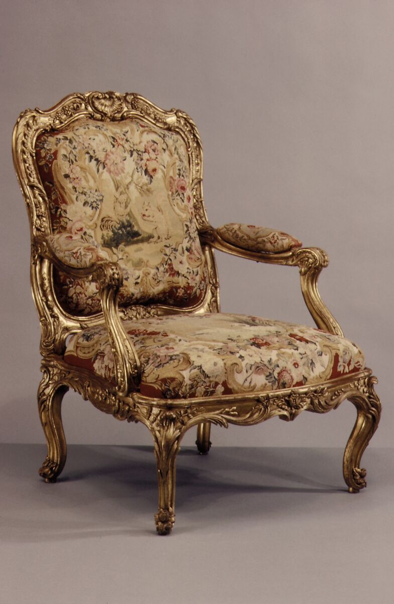 Armchair seat, Beauvais, Wool and silk, French, Beauvais 