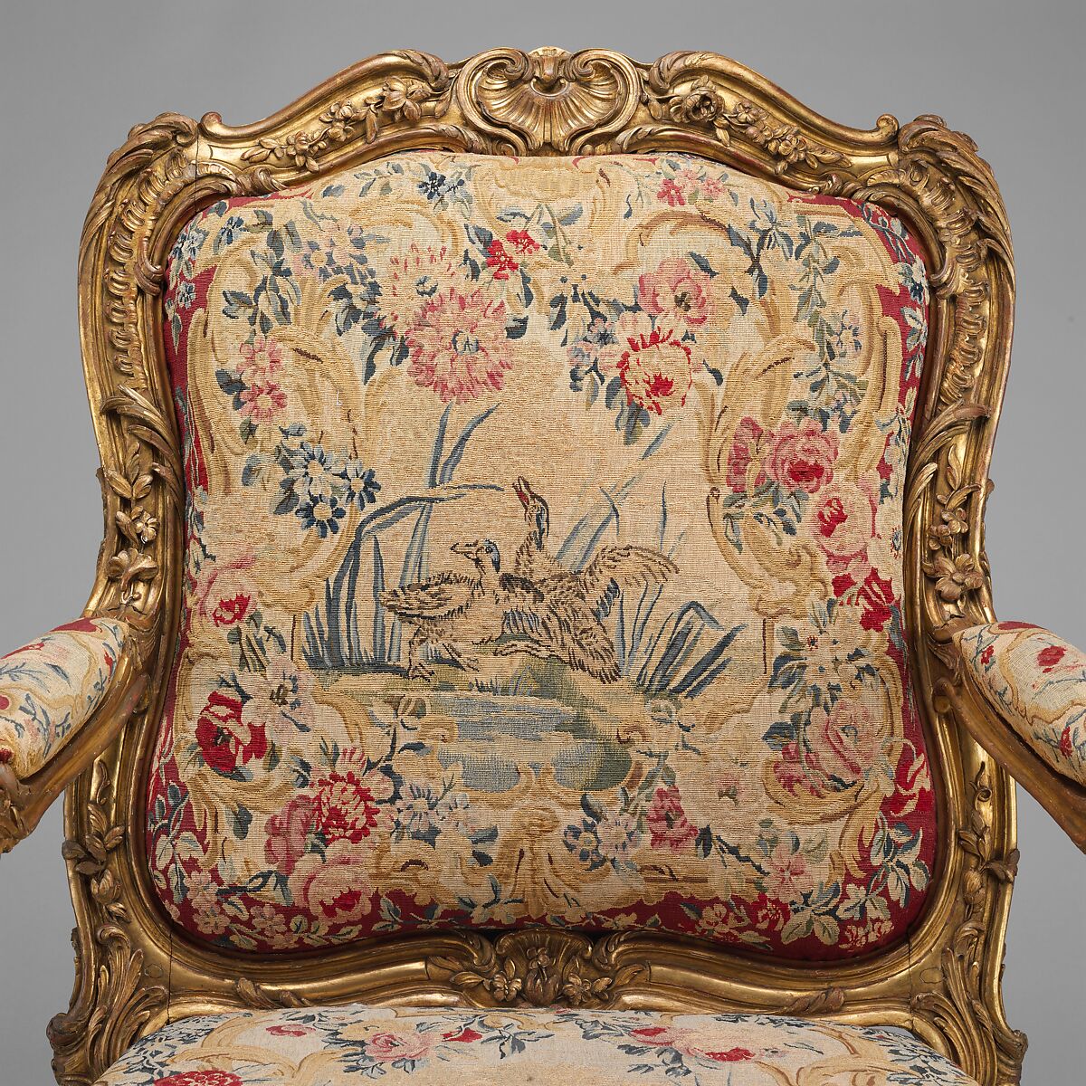 Armrest, Beauvais, Wool and silk, French, Beauvais