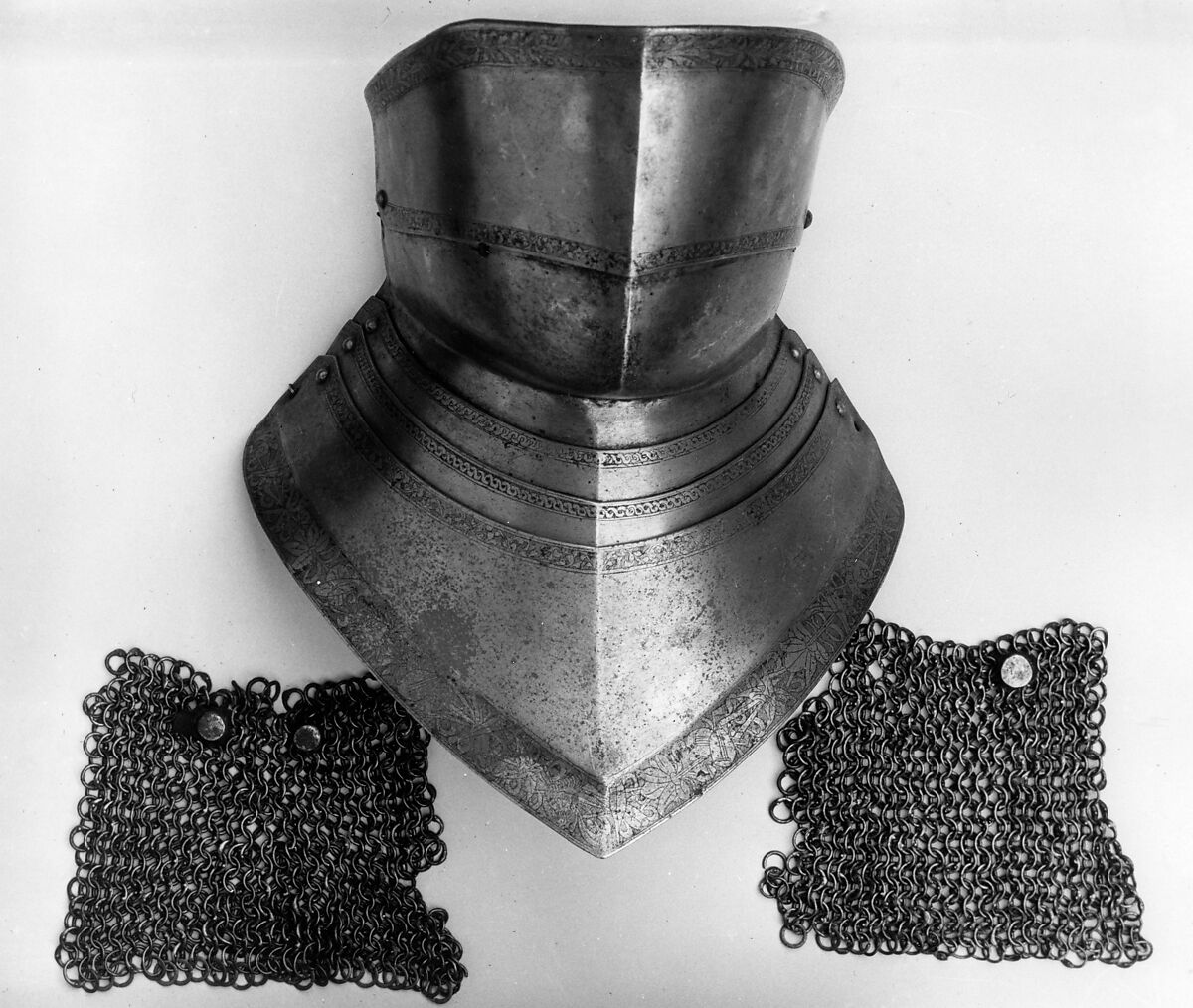 Composed Armor, Left elbow cop (h) marked by Guillem Margot (Flemish, active Brussels, recorded 1505–20), Steel, leather, Italian, probably Milan 