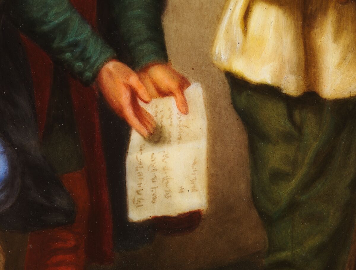 Plaque depicting Bernard Palissy, Sèvres Manufactory (French, 1740–present), Hard-paste porcelain decorated in polychrome enamels; gilt-bronze, polychrome enamel, biscuit-porcelain frame, French, Sèvres