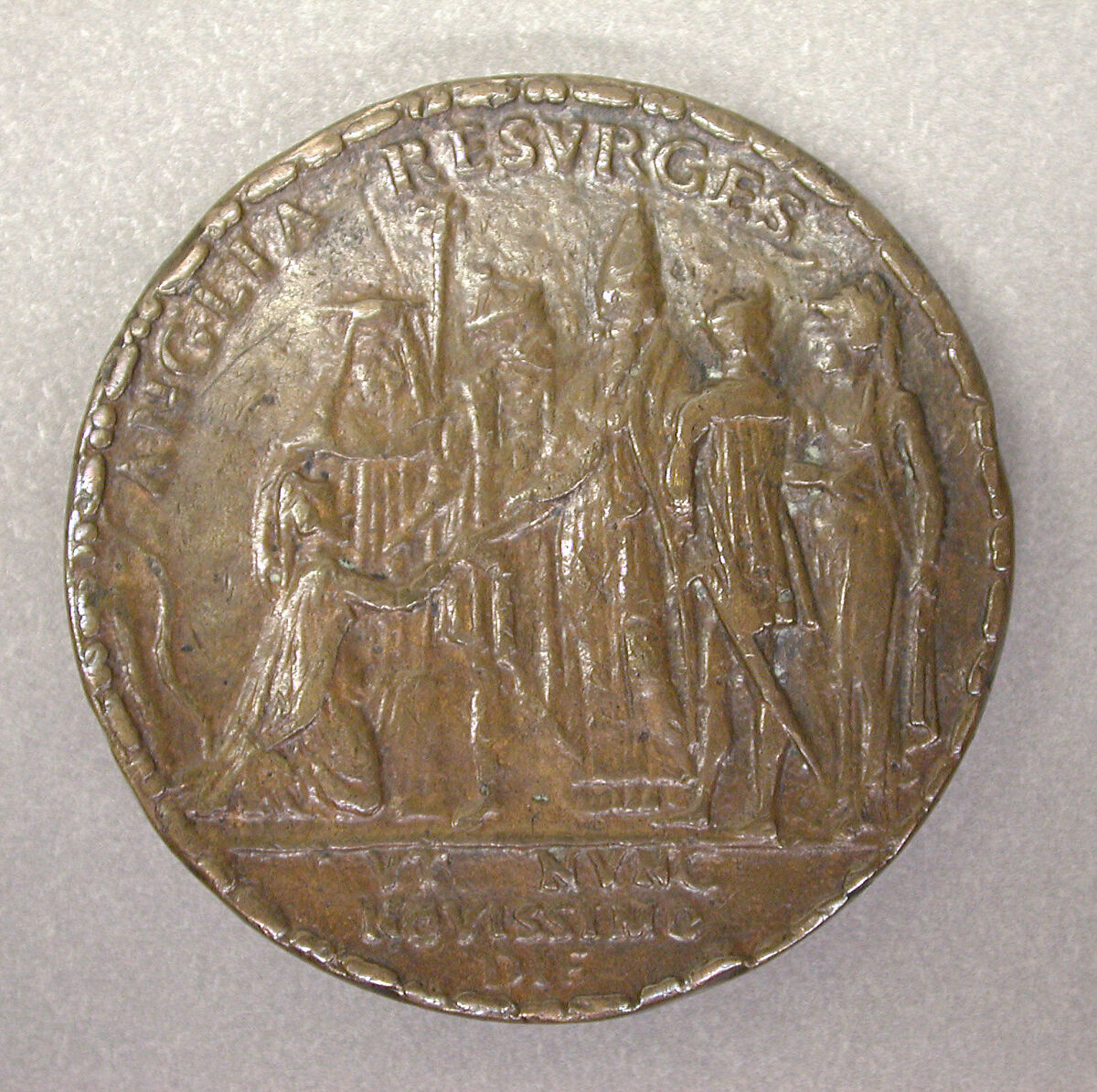 Restoration of Popery, Giovanni del Cavino (Italian, Padua 1500–1570 Padua), Bronze, Italian, Padua
