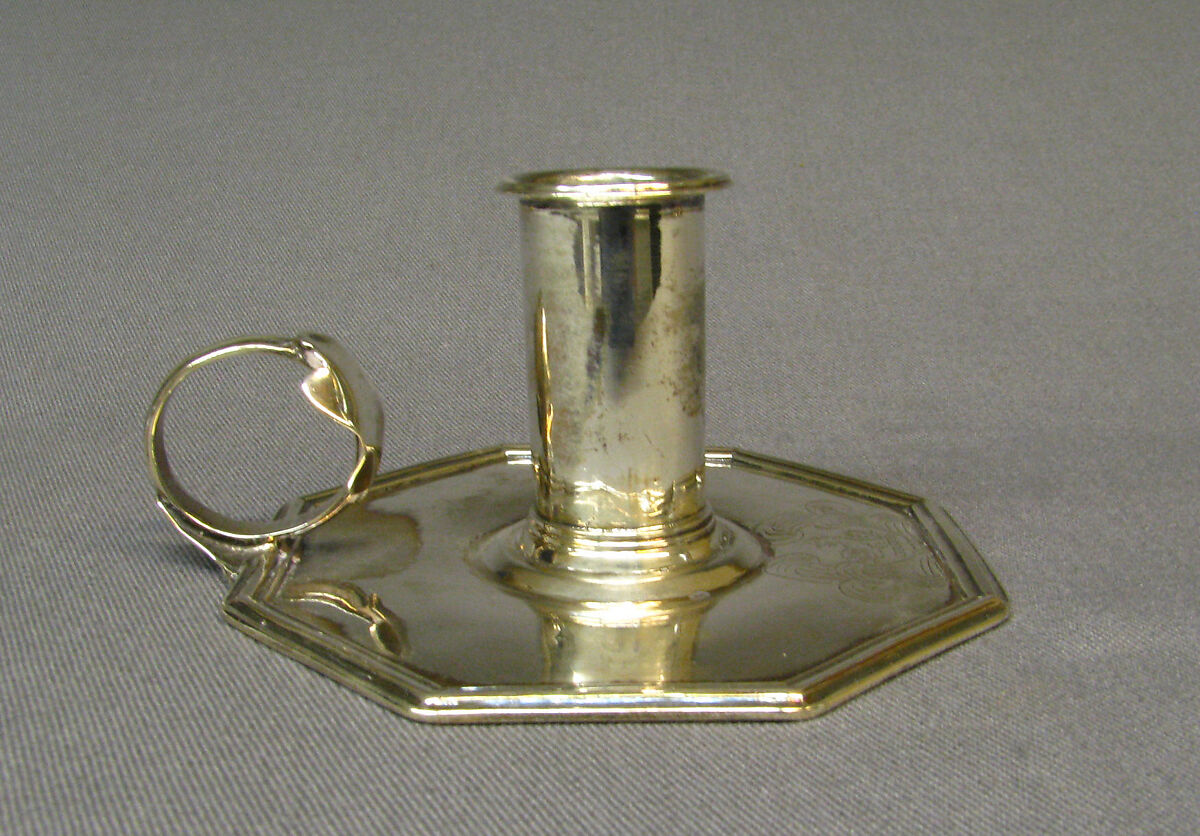 Chamber candlestick, Silver, British, London 