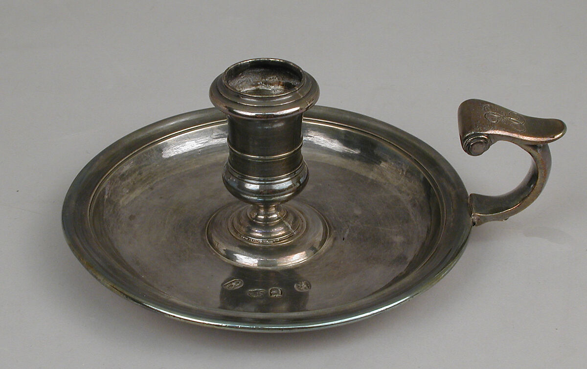 Chamber candlestick, Thomas Folkingham (active 1703–29), Silver, British, London 