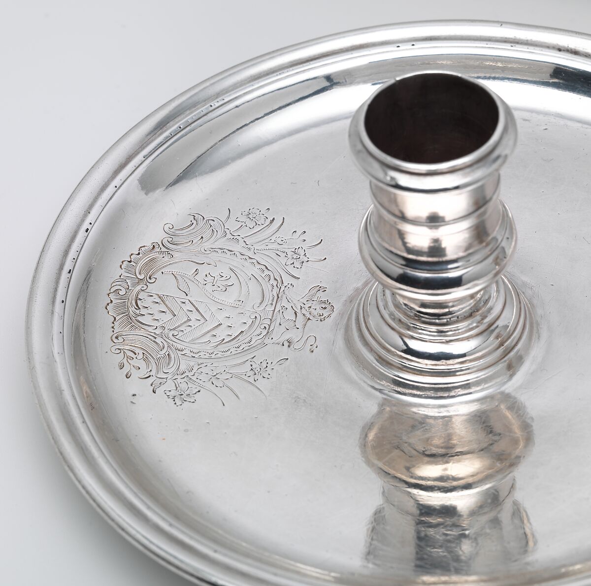 Chamber candlestick, George Wickes (British, Bury St Edmunds, Suffolk 1698–1761 Thurston, Suffolk), Silver, British, London