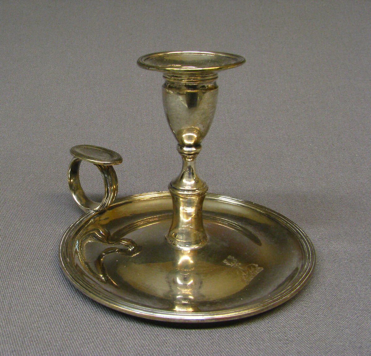 Chamber candlestick, John Emes (active 1796–1808), Silver, British, London 