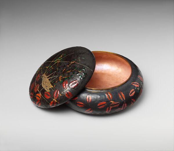 Covered Box, Designed by Louis C. Tiffany (American, New York 1848–1933 New York), Enamel on copper, American