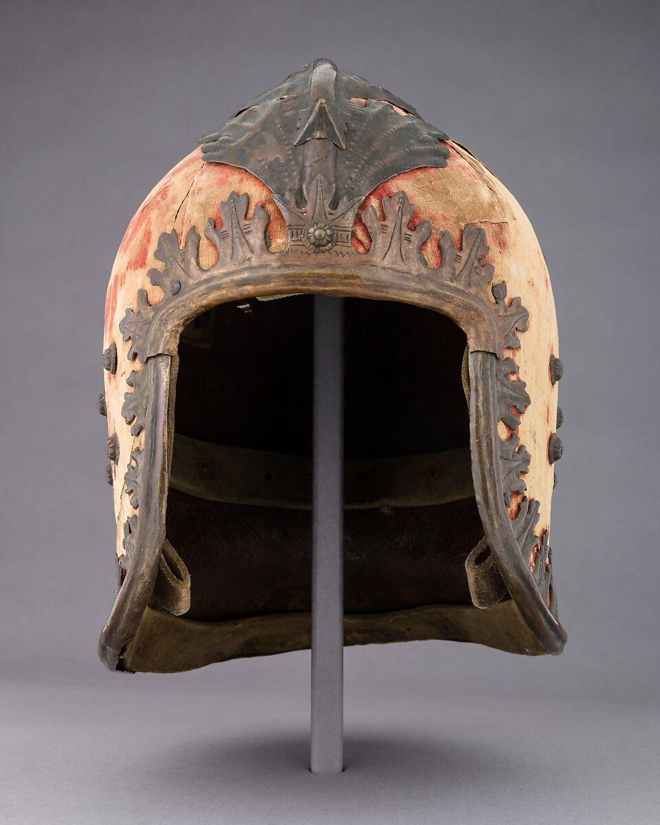 Sallet "in the Venetian Style", Steel, gold, copper, textile, leather, Italian