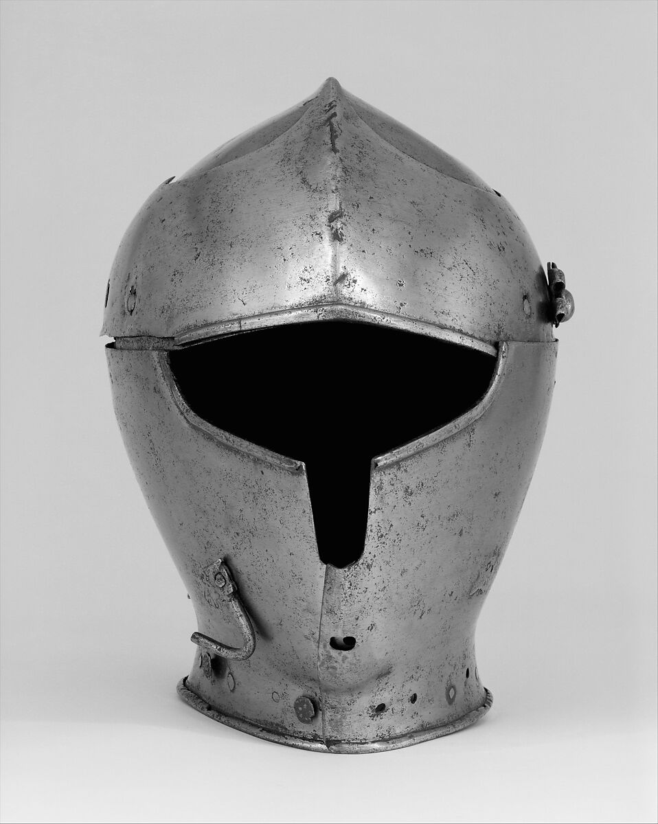 Armet, Stamped with marks of the Missaglia workshop (Italian, Milan, recorded 1430–1529), Steel, Italian, Milan