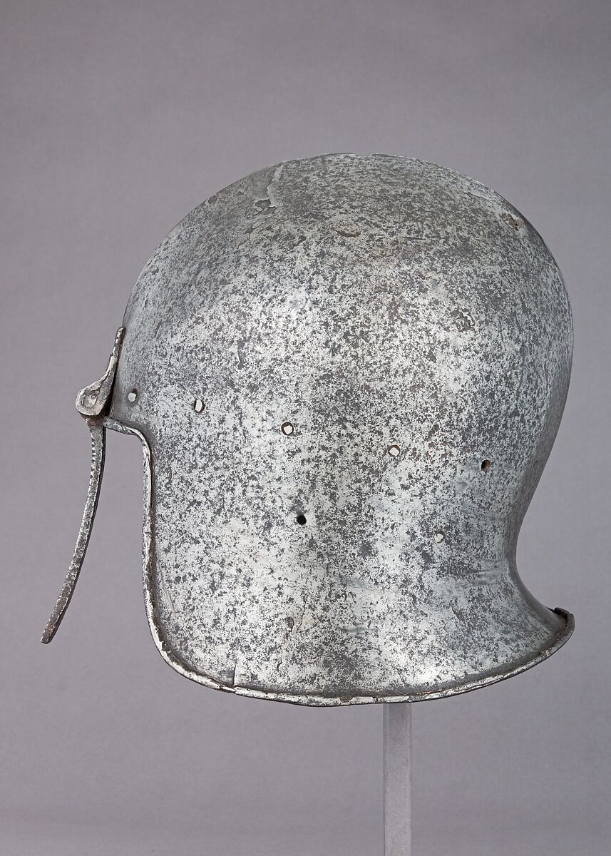 Barbute with Hinged Nasal, Steel, Italian, probably Milan