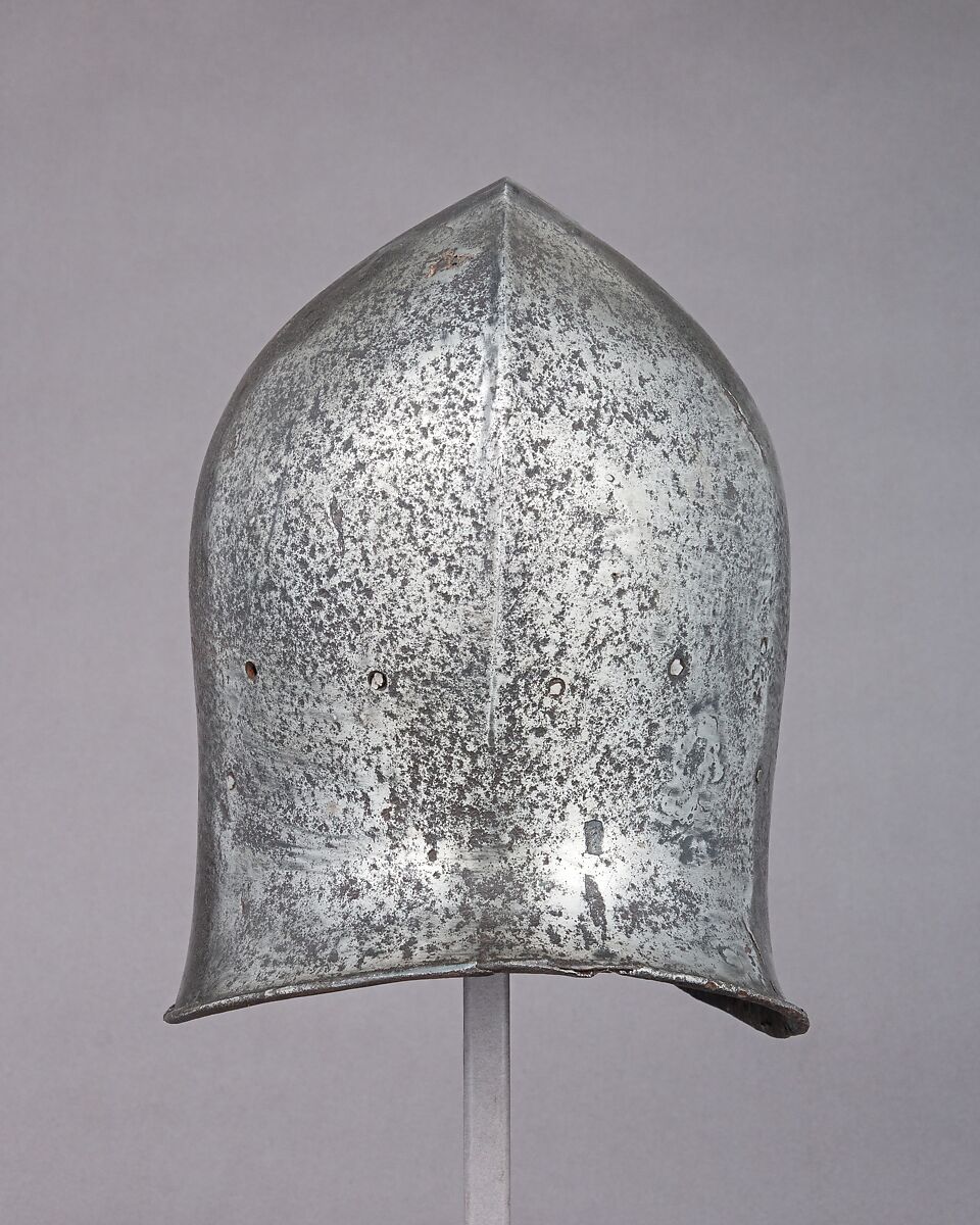 Barbute with Hinged Nasal, Steel, Italian, probably Milan