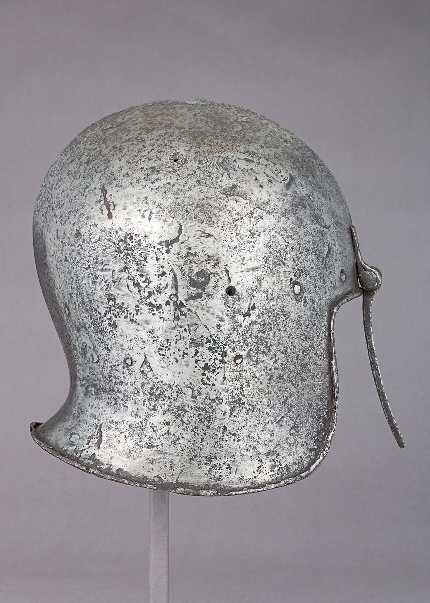 Barbute with Hinged Nasal, Steel, Italian, probably Milan