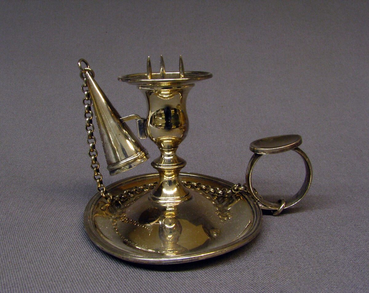 Chamber candlestick, John McDonald (active. Early 19th century), Silver, Scottish, Edinburgh 