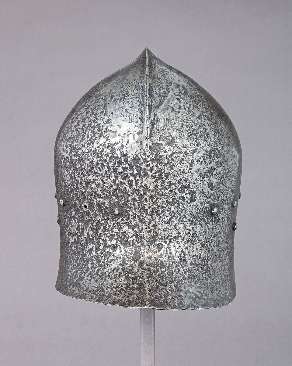 Barbute with Nasal, Steel, Italian