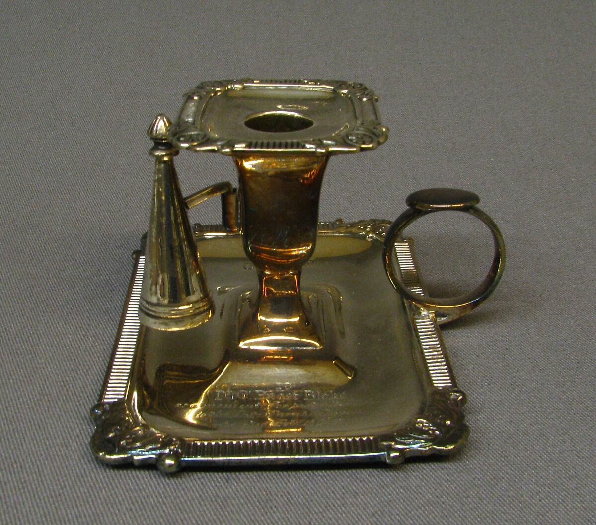 Chamber candlestick or taperstick, Charles Lias (active 1823– after 1846), Silver, British, London 