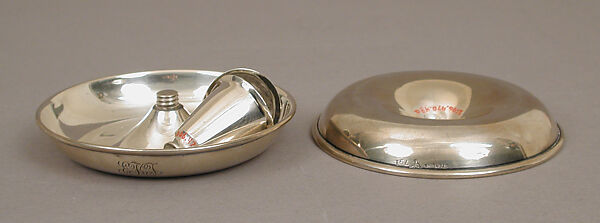 Pair of nesting chambersticks, Silver, American